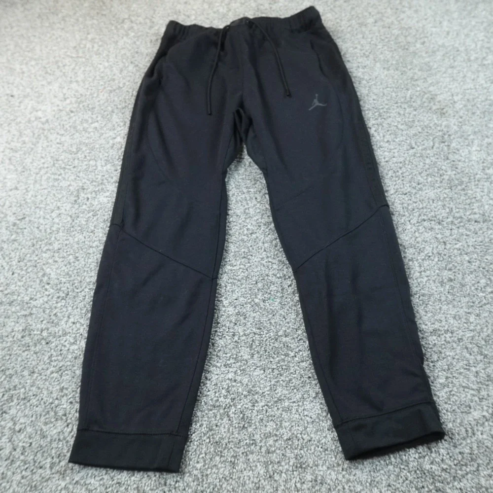 Jordan Sweatpants Mens XL Black Air Jumpman Jogger Drawstring Pants Basketball